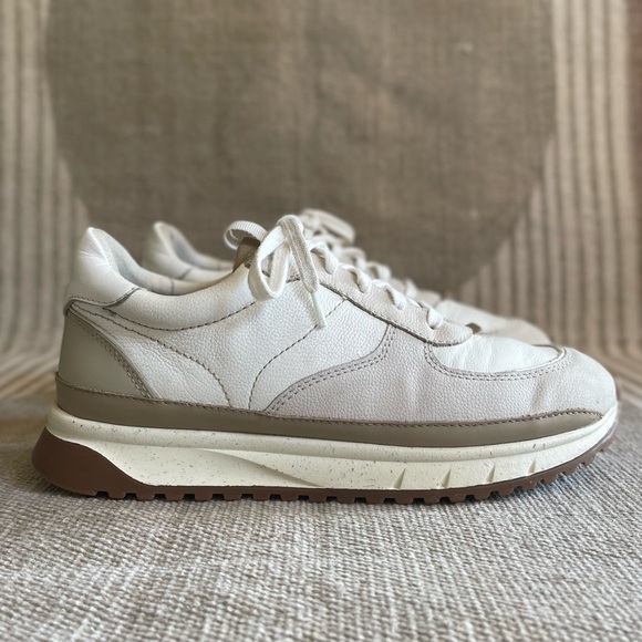 Madewell Women's Kickoff Trainer Sneakers in Neutral Colorblock Leather - Picture 2 of 8